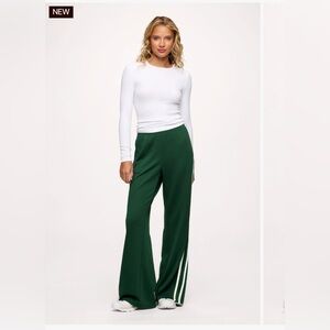 NUUDS brand new Green Women's Pants with White Stripes